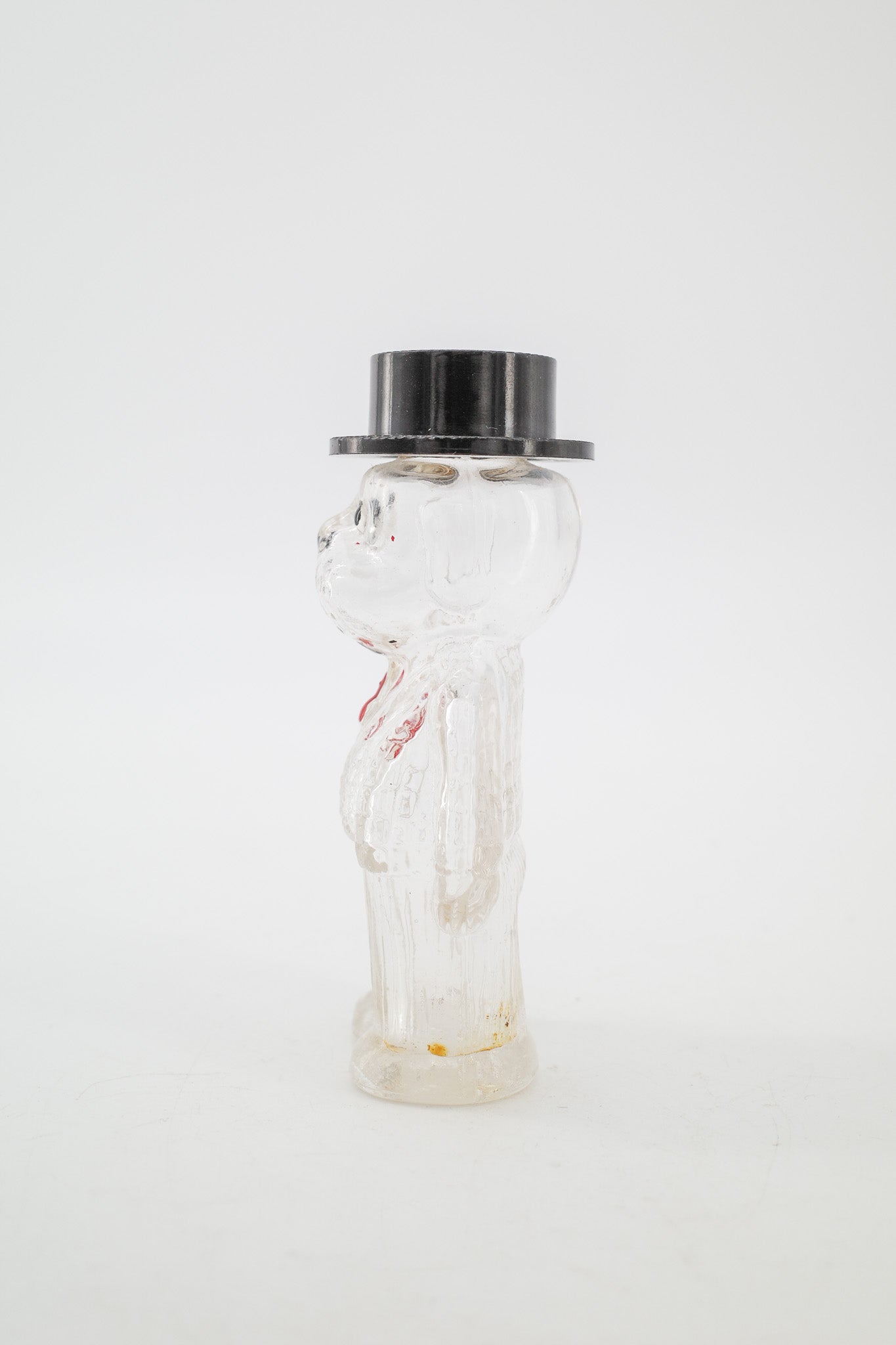 Dog Figurine Glass Bottle with Top Hat / シルクハットを被ったイヌのガラスボトル