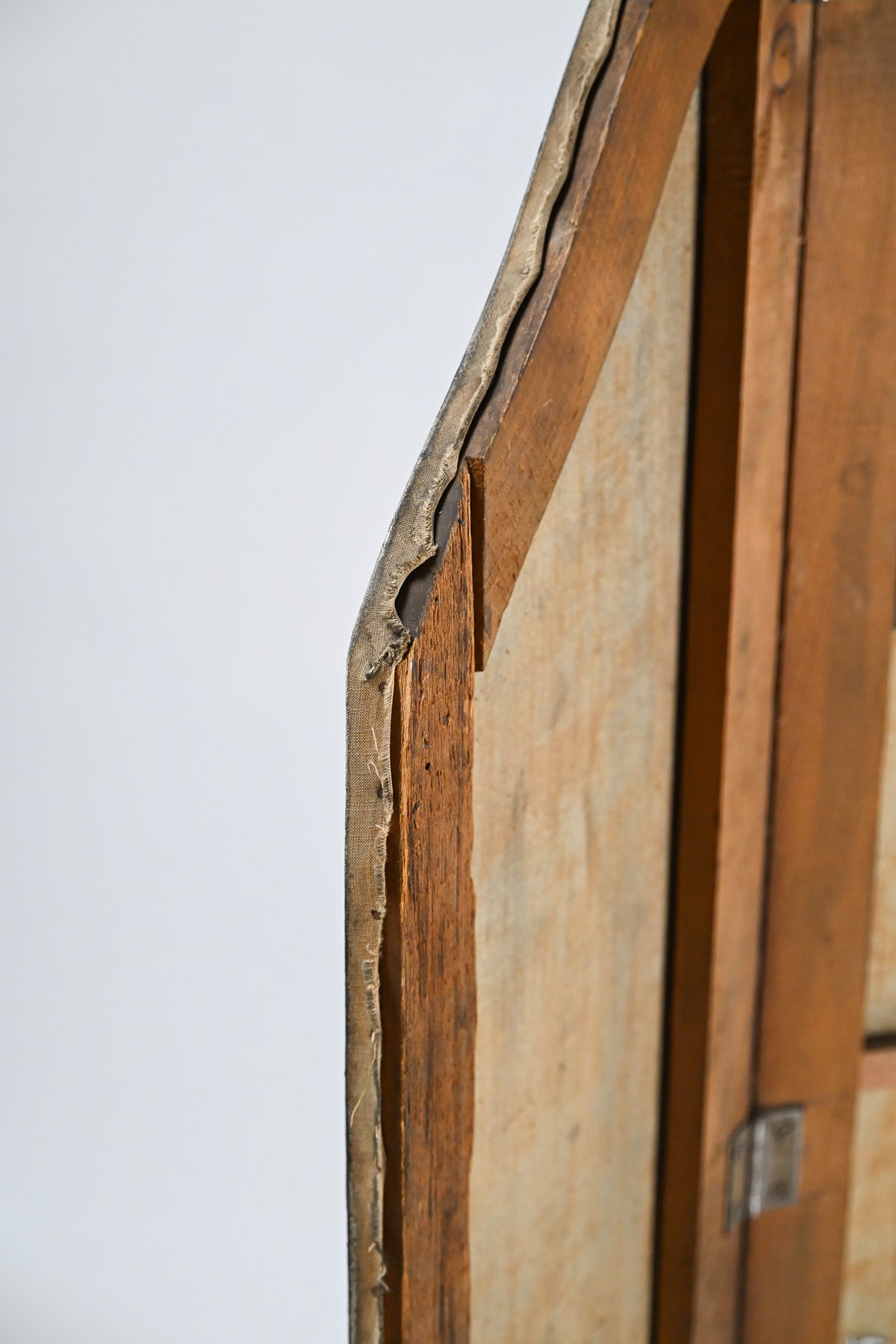 Antique 3-Panel Folding Screen "Stone Wall" / 1890's 3連ペイントパーテーション
