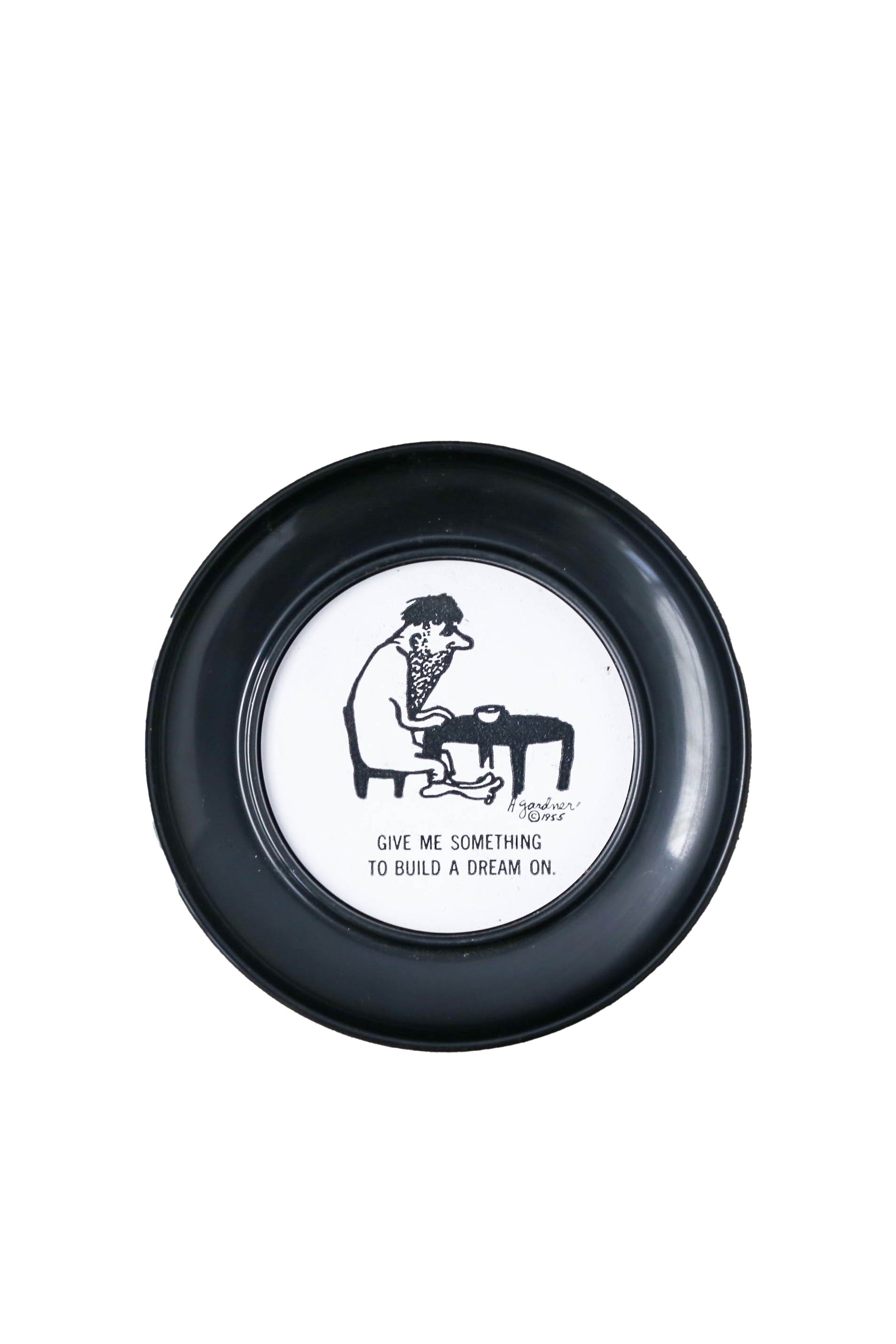 50's  Herb Gardner The Nebbishes Comic plastic small plate / The Nebbishesのイラスト入り小皿