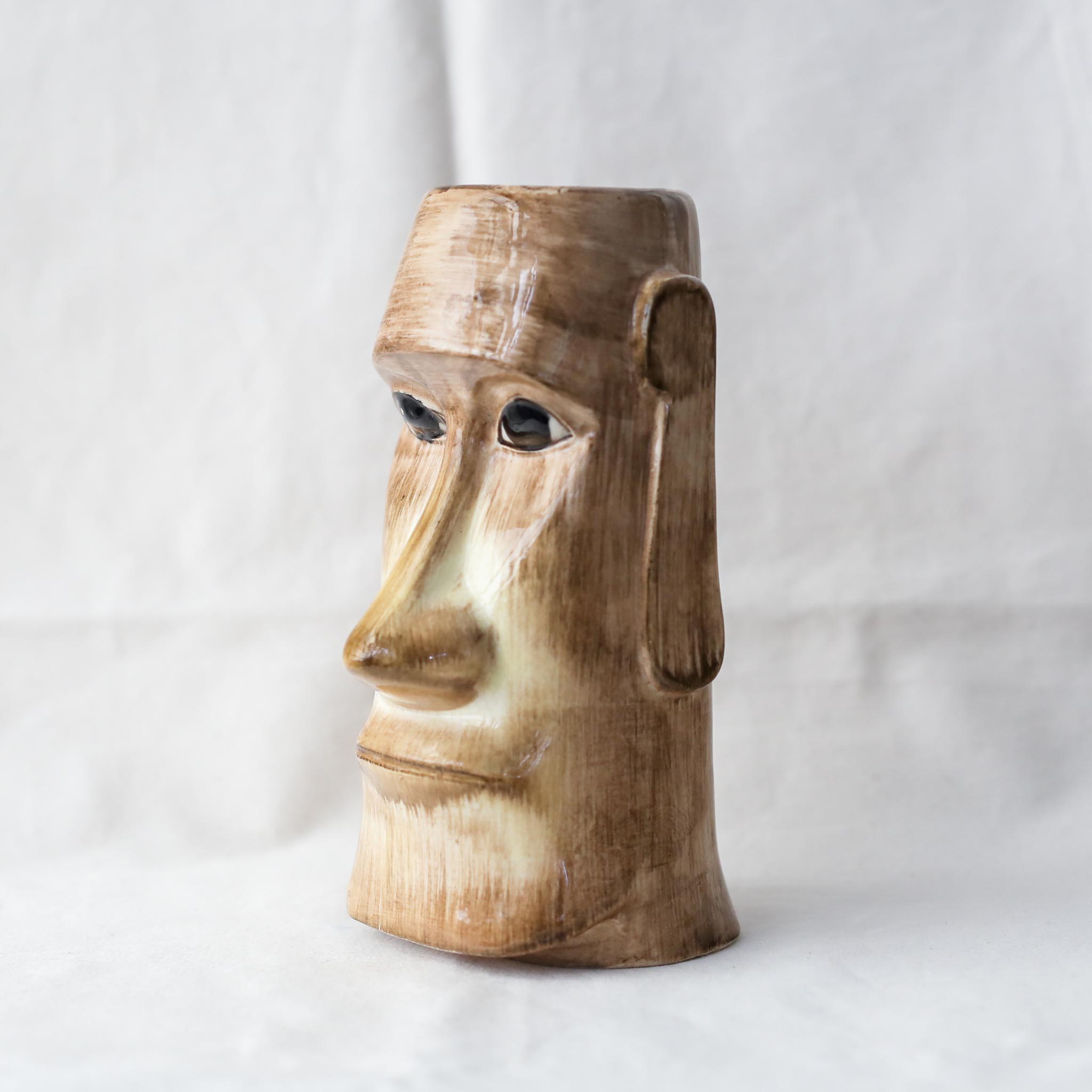 Ceramic Moai Statue Vase / 陶器製モアイの花器