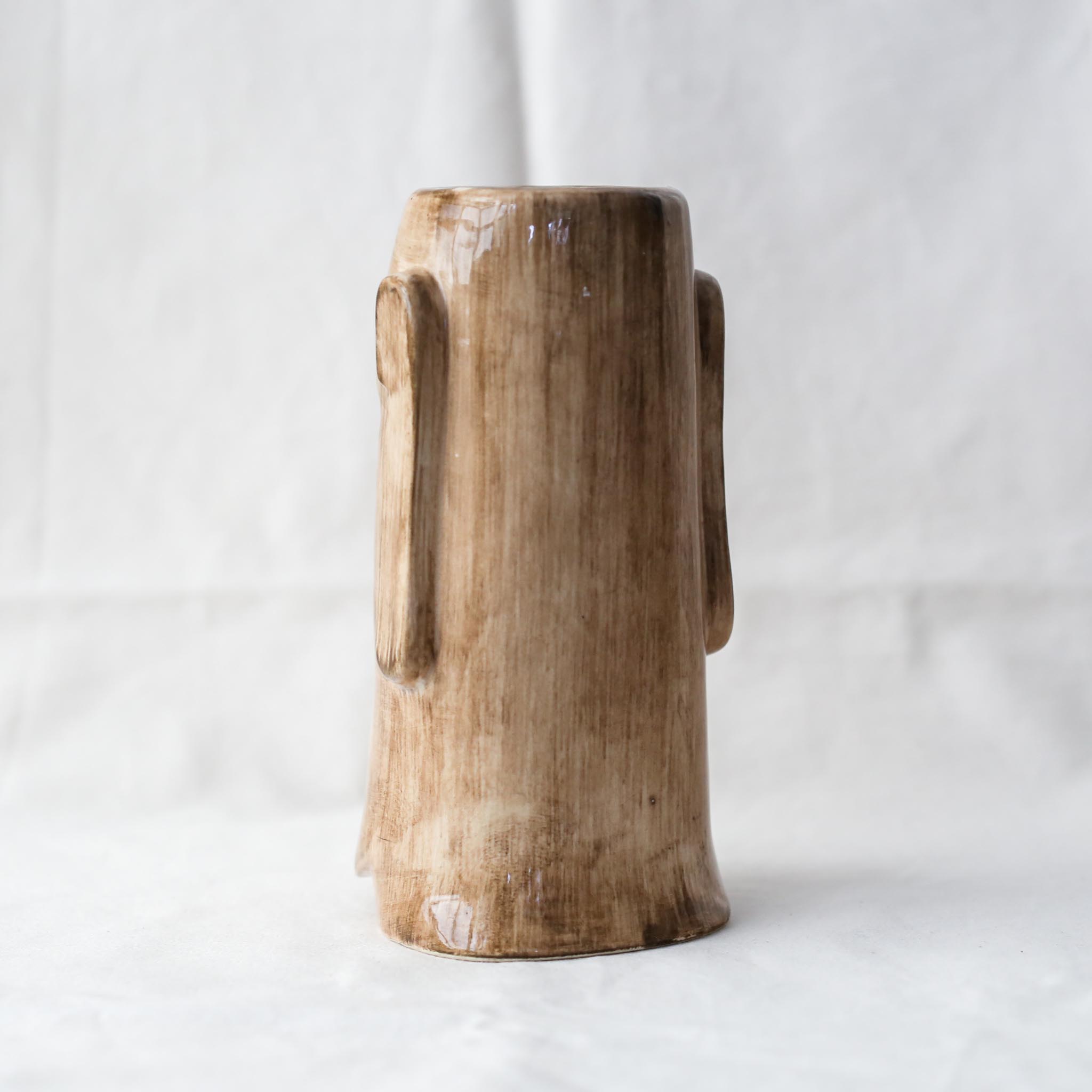 Ceramic Moai Statue Vase / 陶器製モアイの花器