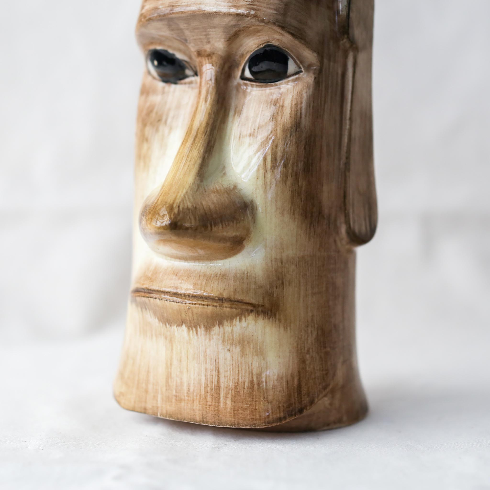 Ceramic Moai Statue Vase / 陶器製モアイの花器