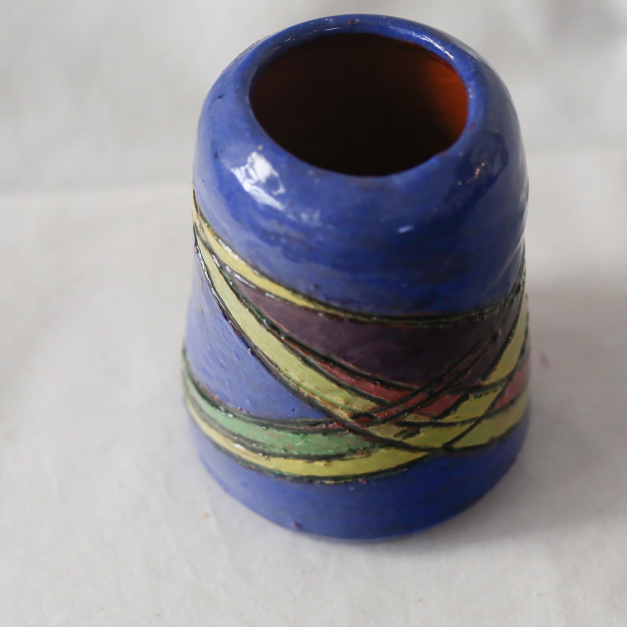 Ceramic Blue Vase / セラミック青い花器