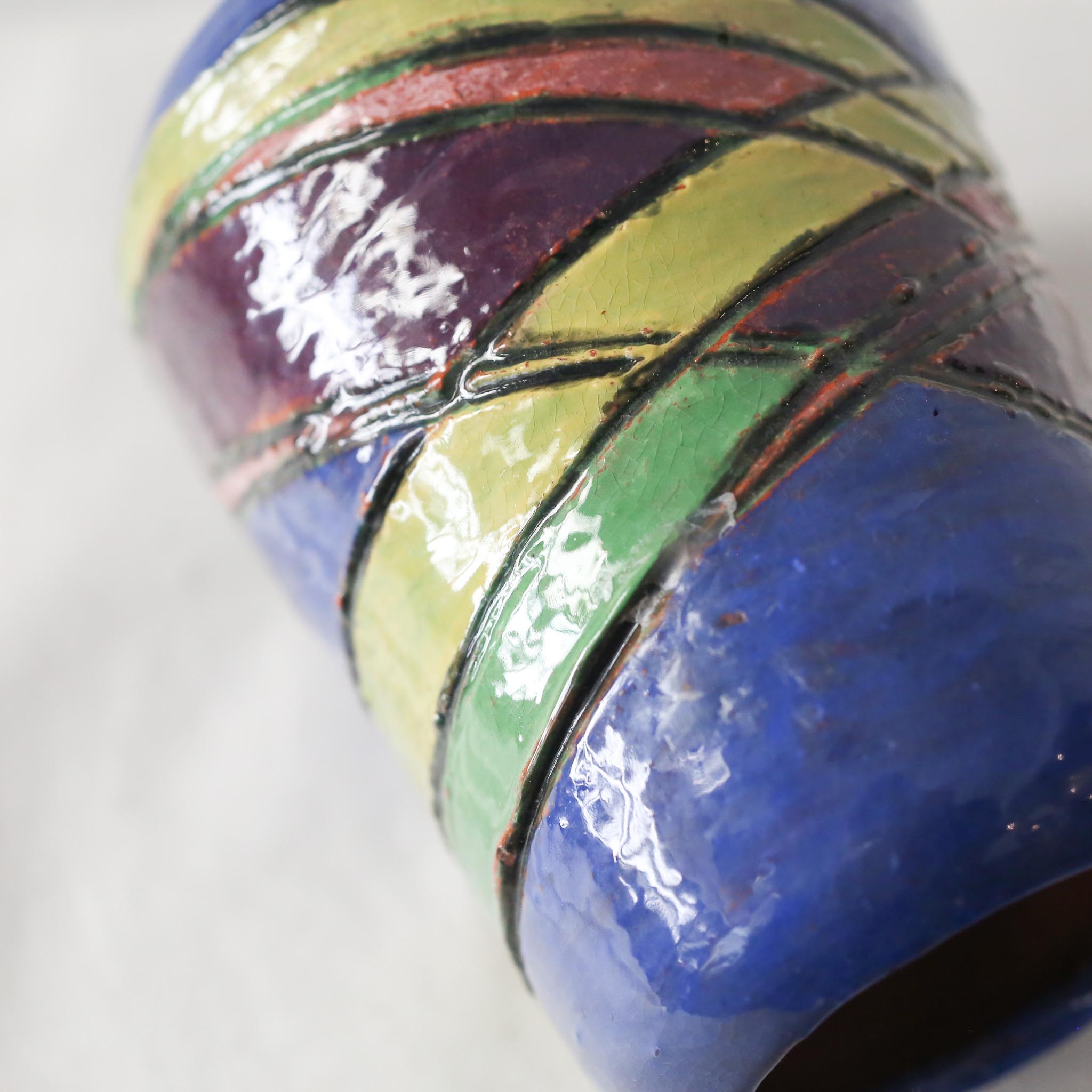 Ceramic Blue Vase / セラミック青い花器
