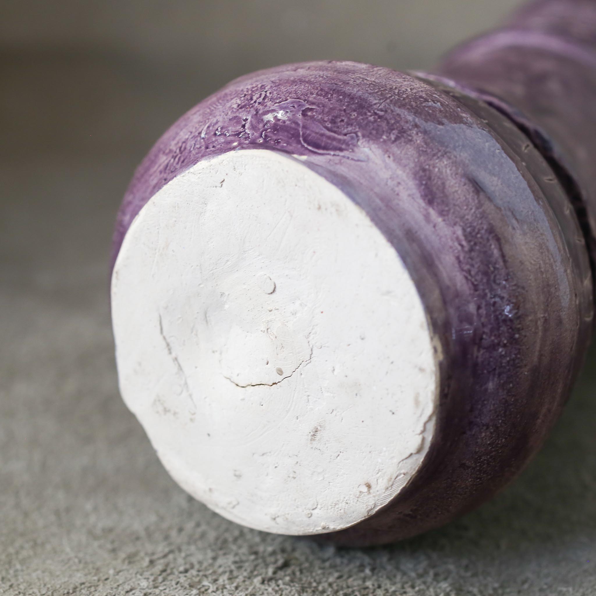 Ceramic purple vase