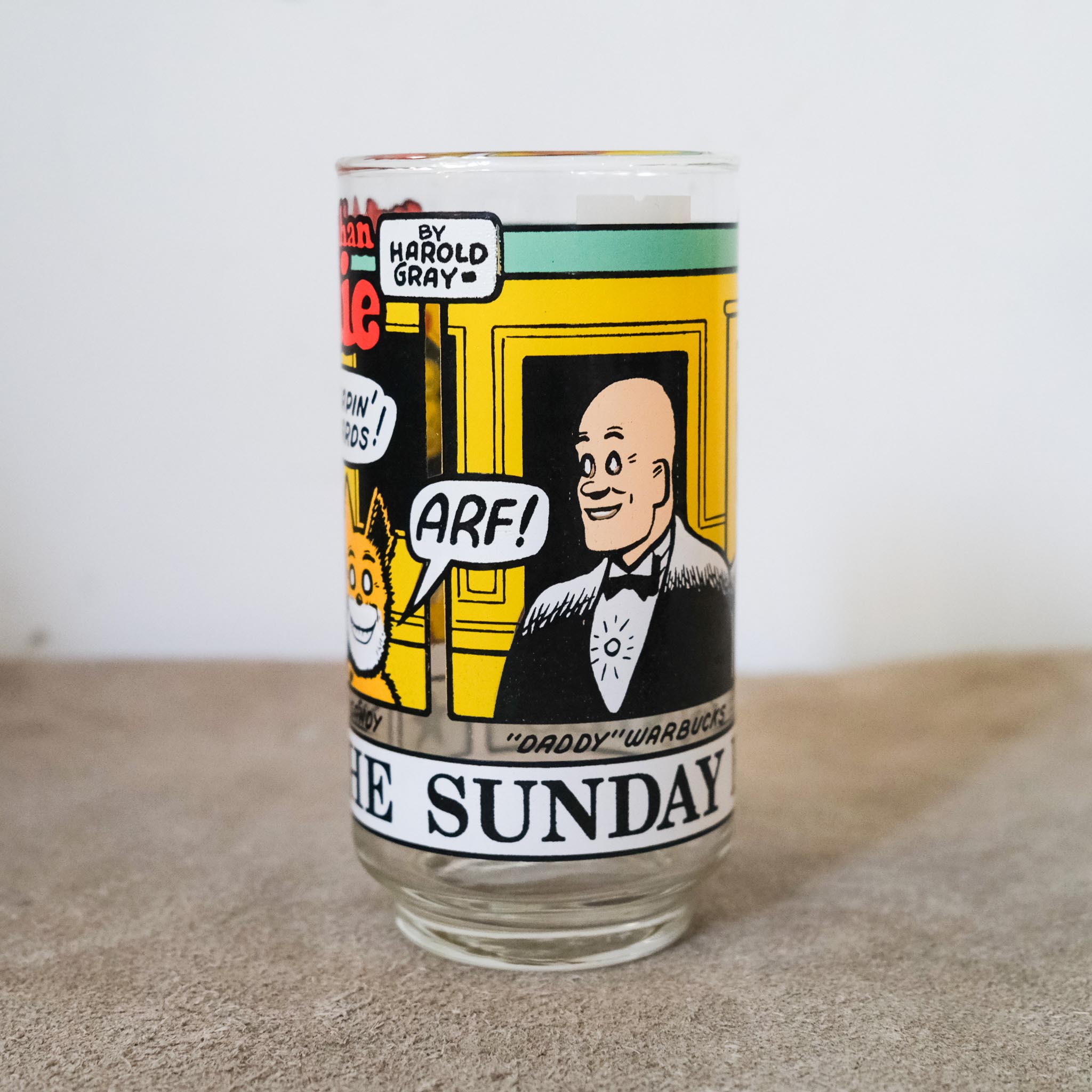 Sunday Funny Glass Tumbler 1976 / イラストガラスタンブラー