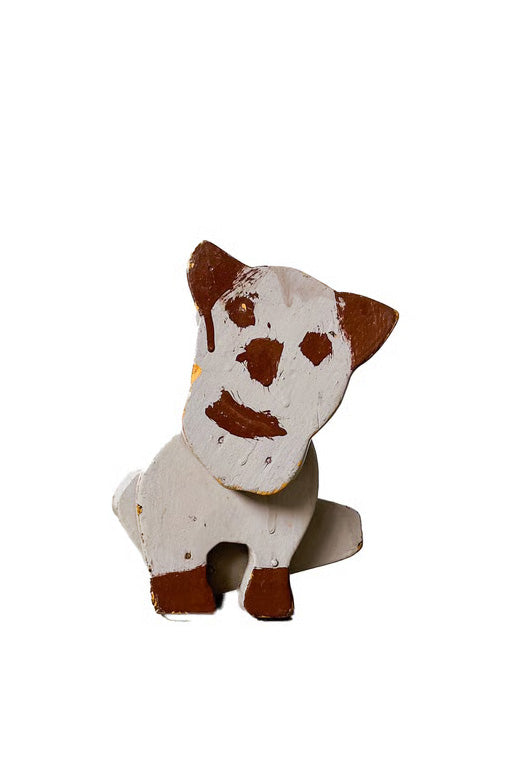 Naive Folk Wooden Dog / 木製素朴な犬