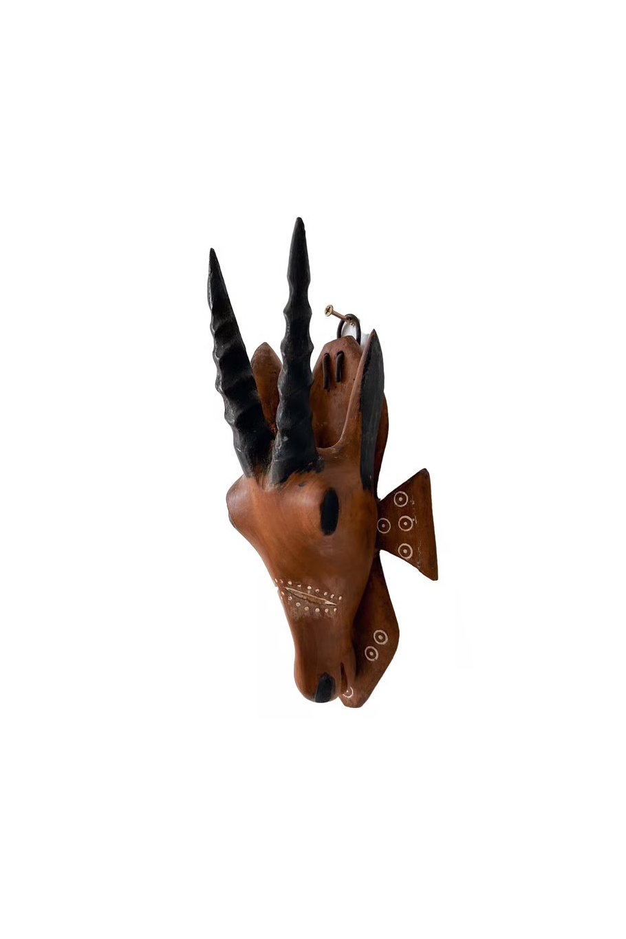 Wood Carving Gazelle / 木彫りガゼルのアニマルトロフィー